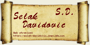Selak Davidović vizit kartica